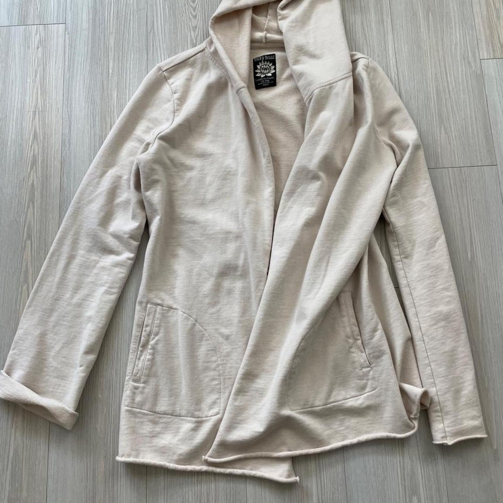 Lucky Brand Cream Open Cardigan in Size M